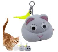 Juguetes interactivos para gatos, ratones eléctricos en movimiento, suministros recargables para mascotas de 3.5 x 3.15 pulgadas, diseño auténtico, ligero y portátil para gatitos, gatos