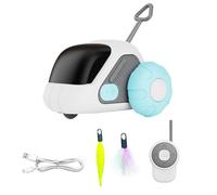 Juguetes interactivos para gatos - Suministros electrónicos de control remoto para mascotas, juguete eléctrico inteligente para gatos, juguetes de control remoto, modo de juguetes de felicidad para