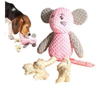 Juguetes interactivos para perros, juguetes de peluquería interactivos, 10,43 x 7,48 pulgadas, soporte de mice Shaped, Indestructible Tough Design, Crinkle Sound for Engagement, interior Play, Outdoor