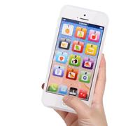 Juguetes interactivos para teléfonos,Música Teléfono Juguetes Y-Phone - Teléfono de pantalla táctil con 8 funciones, cuero fruta inglés educativo móvil, precio de regalo de estudio para bebés niños