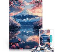 Juguetes Juegos Educativos Antiestrés Mañana Tranquila en el Monte Fuji Rompecabezas para Adultos de 1000 Piezas 38x52cm Una Obra de Arte para Mayores de 14 años
