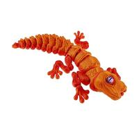 Juguetes lagarto impresos 3D - escultura plástica, decoración reptil articulada - pequeñas figuras de lagarto flexibles que hacen un movimiento realista, un modelo animal completo para la exhibición