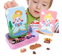 Juguetes Magnéticos para Vestir, Rompecabezas Magnético,Juguete De Aprendizaje Preescolar, Muñeca De Vestir Magnética, Juguetes para Juego De Imitación | Juguetes Magnéticos De Disfraces para Niños A