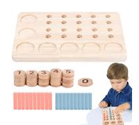Juguetes manipuladores para - Peg de matemáticas, Juego de coincidencia de números, Juguete de conteo de Madera | Herramienta de aprendizaje Práctica con Práctica Aritmética Básica, que implica