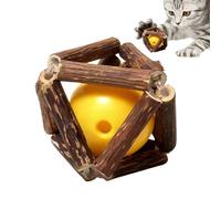 Juguetes masticables, bola de sonido rodante, juguete de dentición de 1.89 pulgadas para gatito, material de goma resistente, accesorio de juego interactivo, juguete de ejercicio divertido para gatos
