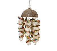 Juguetes masticables de mazorca de maíz para pájaros, juguetes de concha de coco, cocos de mazorca de maíz natural, juguetes de jaula de pájaros | Juguetes colgantes para loros, cacatúas, loros grises