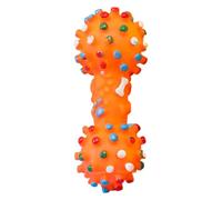 Juguetes masticables para cachorros, juguete chirriante de esmalte natural, 4.7 x 2.5 x 2.5 pulgadas, sonido de silbato integrado, alta visibilidad, naranja, rosa, verde, amarillo, juguete para