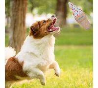 Juguetes masticables para cachorros, juguetes chirriantes para perros, masticables agresivos, pizza, paletas, filetes, hamburguesas fritas, duradero para cachorros, perros pequeños y medianos (C