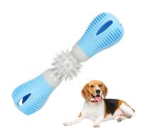 Juguetes masticables para cachorros para dentición, juguete para masticar perros con mancuernas | Cepillo de dientes de goma resistente, juguete interactivo de limpieza de dientes de perro para perros
