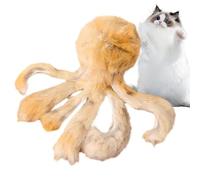 Juguetes masticables para gatos, pulpo de felpa suave, juguetes de estimulación para gatos, para ejercicio en interiores, del aburrimiento, estimulación, juego, caza, gatito