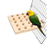 Juguetes masticables para loros, rompecabezas educativos, juegos de entrenamiento de periquitos, tablero de madera, versátil juego de actividades de animales pequeños para interiores y exteriores