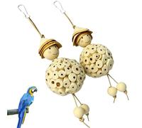 Juguetes masticables para pájaros, accesorios de jaula de masticación de cacatúas, juguetes de enriquecimiento de cacatúas, para padres de mascotas, amantes de los animales, guacamayos, refugios de