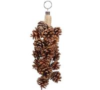 Juguetes masticables para pájaros, juguetes naturales para pájaros con conos de pino, juguete natural para masticar pájaros, juguetes trituradores de pájaros colgantes para periquitos, periquitos