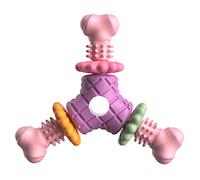 Juguetes masticables para perros: forma de hueso de goma TPR, juguete interactivo indestructible para una limpieza eficaz de los dientes