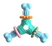 Juguetes masticables para perros: forma de hueso de goma TPR, juguete interactivo indestructible para una limpieza eficaz de los dientes