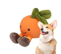 Juguetes masticables para perros | Juguetes interactivos de peluche de frutas para perros con chirriante, suministros para mascotas, animales de peluche interactivos para perros grandes, medianos y