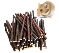 Juguetes Masticar para Hámster,40 Piezas Palos Masticables Madera Manzana,Animales Pequeños Juguetes para Masticar,Juguetes Molares Naturales,Rama Manzana Molar,Juguetes para Conejos Conejos Hámster