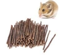 Juguetes Masticar para Hámster,80 Piezas Palos Masticables Madera Manzana,Animales Pequeños Juguetes para Masticar,Juguetes Molares Naturales,Rama Manzana Molar,Juguetes para Conejos Conejos Hámster