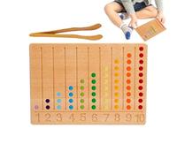 Juguetes Matemáticos para Niños Pequeños - Ábaco De Madera Educativo Para Educación En Casa - Cuentas Con Pinzas Juguetes Educativos De Matemáticas,para Navidad Cumpleaños Niños Niñas Bebés Hogar Escu
