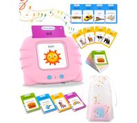 Juguetes Montessori 2 años, 224 Palabras Tarjetas Parlantes Español, Juguetes niños 2 años, Juegos Educativos Niños de 2 a 6 Años Rosa (Español/Inglés/Bilingüe)