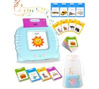 Juguetes Montessori 2 años, 224 Palabras Tarjetas Parlantes Español, Juguetes niños 2 años, Juegos Educativos Niños de 2 a 6 Años Azul (Español/Inglés/Bilingüe)