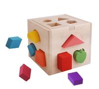 Juguetes Montessori educativos de madera maciza, formas brillantes que mejoran el razonamiento espacial y el pensamiento lógico para niños