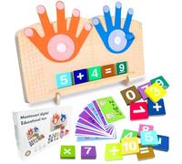 Juguetes Montessori Matemáticas de Madera, Juego Educativo para Aprender a Contar, Sumar y RestarMultiplicación y división, Niños y Niñas de 3 4 5 Años, Contando Juego de Aprendizaje Preescolar Niños