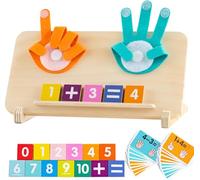 Juguetes Montessori Matematicas, Juguetes de Bloques Matemáticos de Suma y Resta Preescolar Juegos Educativos para Contar Dedos Contando Juego de Aprendizaje Juguete de Madera 3 4 5 Años Niño Niñas