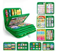 Juguetes Montessori para niños pequeños, libro de 12 páginas para niños y niñas, regalo de cumpleaños, juguetes sensoriales de actividad de aprendizaje 24 en 1 para habilidades motoras, juguete de