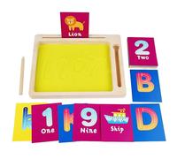 Juguetes montessorii,Juguete De Escritura Práctica Visual De Letras De Madera | Herramientas De Aprendizaje De Cartas De Educación Temprana Con 36 Cartas, Juegos De Escritura De Números En Casa Para