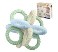 Juguetes Mordedor Montessori Anillo De Dentición De Silicona Textura Suave Sensoriales Mordedor Juguetes Pelota Alivio para la Dentición Para Bebé Bebe Refrigerante Sin Bpa