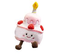 Juguetes musicales de pastel de cumpleaños, juguetes de pastel con velas | Cojín de peluche musical, pequeño juguete de peluche , almohada cantando, felpa suave, una canción de feliz