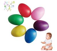 Juguetes Musicales De Percusión,Maracas En Forma De Huevos,Huevo de Percusión,Huevos Musicales,Maracas Huevos,Huevos de Maracas,para Percusión y Educación Musical Temprana(6 Piezas,Color Aleatorio)
