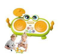 Juguetes Musicales para Bebés,Set De Tambores para Niños Pequeños - Juego De Percusión con Diseño De Rana Iluminada para Actividades Divertidas En Casa Niños Y Niñas
