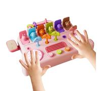 Juguetes musicales para niños - Batería de piano educativa para el aprendizaje, juego de batería electrónica con teclado diseño de autobús, estación rítmica para vehículos escolares amarillos, st