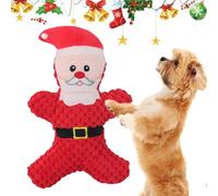 Juguetes navideños para perros de peluche chirriantes, estimulante para el