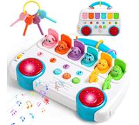 Juguetes Niños 1 Año, Juguete Bebe 1 Año, Juguete Musicales con Tambor Infantil, Juguetes Montessori 1 Años con Música y Sonidos Regalos Niños Niñas 1 2 Años Juegos Educativo Brinquedos Bebe 1 2 Años