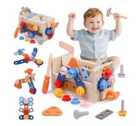 Juguetes Niños 3 Años, Caja de Herramientas de Madera Educativa, Juego Montessori Educativo Infantil Juguetes Educativos Regalos Niños Niñas 2 3 4 5 6 Años Regalo Ideal para Cumpleaños de Niños Niñas