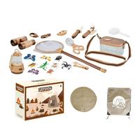 Juguetes para acampar para hacer sonar - Tienda portátil, Juego de fuego Camp, Mini Juguetes Cocina Picnic, Equipo al aire libre | Perfecto para edades 3 a 6 años, educativo, Aventuras r