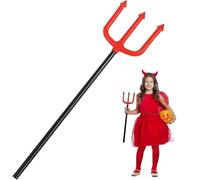 Juguetes para adultos Tridente del diablo rojo Horca de diablo de plástico Disfraz de tridente de diablo