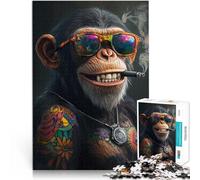 Juguetes para aliviar el estrés Orangután de Moda Rompecabezas para Adultos 1000 Piezas 26x38cm Regalo de cumpleaños, Regalos Apto para Mayores de 14 años.