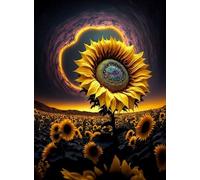 Juguetes para Aliviar El Estrés para Adultos - Abstract Sunflowerss Painting - Art Rompecabezas - Juego De Memorias para The Elderly - Home Decor - 1000 Piezas Rompecabezas - Sk364Zp