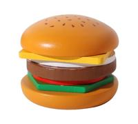 Juguetes para apilar hamburguesas y sándwiches de madera,Juguetes para apilar alimentos de madera,Pretendiendo jugar al juego de apilamiento de sándwiches de hamburguesa | Educación y aprendizaje