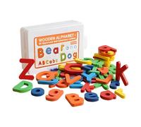 Juguetes para aprender el | Juego de emparejamiento del , juego educativo de madera - ioco de reconocimiento del , juego de 52 letras de madera - para educación infantil a ca