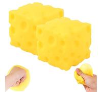 Juguetes para apretar, Big Cheese Squishy, Juguete Gigante Blando de Queso Amarillo, Juguete antiestrés con Bloque for apretar(5cm)