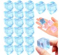 Juguetes para apretar, bola antiestrés para cubitos de hielo, 20 piezas 0, 9, bloque de hielo transparente de silicona flexible, juguetes para apretar, bolas antiestrés, juguete de alivio portátil par