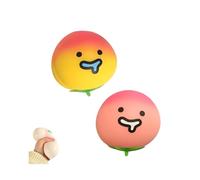 Juguetes para Apretar con Forma De Melocotón, Pelotas Blandas Y Elásticas, Simpáticos Juguetes Antiestrés con Forma de Fruta para La Calma Y La Relajación, JPara Niños Y Adultos (Mix)