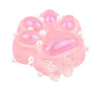 Juguetes para Apretar con Forma de Pata de Gato, Lindos y Suaves con Purpurina para Adultos, Niños, Adolescentes, Escuela y Oficina (Rosa)