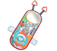 Juguetes para asiento de automóvil orientados hacia atrás, volante para bebé con rotación de 360 °, juguete con espejo, música, luces y sonidos de conducción, volante para niños de 12 meses o
