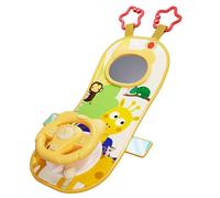 Juguetes para Asiento de Coche orientado hacia atrás, Juguete para Volante de bebé con rotación de 360° con Espejo, música, Luces y Sonidos de conducción, Volante para niños de 12 Meses o más para as